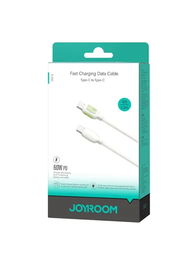 1.2m Fluorescent Series Fast Charging Data Cable Type-C to Type-C S-A53 - Beige