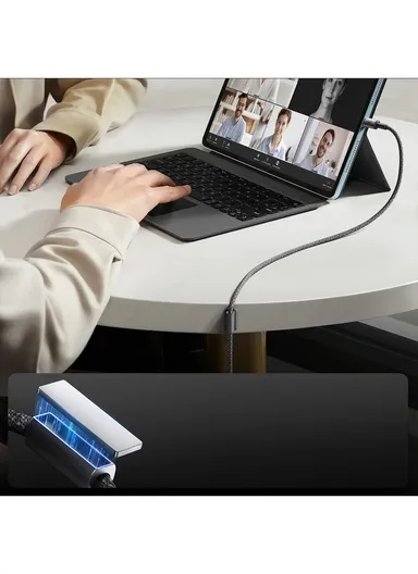 1.2m Unlimited Series 3A Fast Charging Data Cable Type-C to Lightning With Magnetic Clip S-A50 - Dark Gray