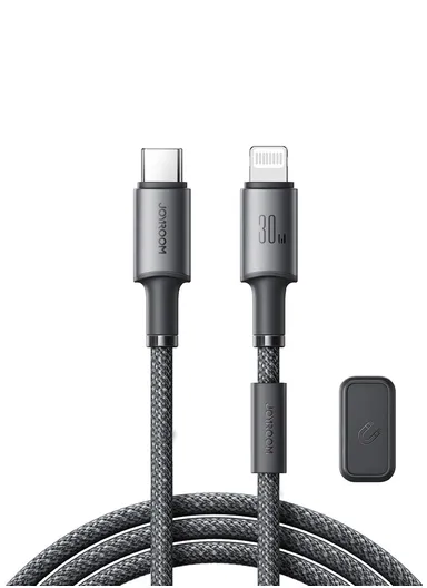 1.2m Unlimited Series 3A Fast Charging Data Cable Type-C to Lightning With Magnetic Clip S-A50 - Dark Gray