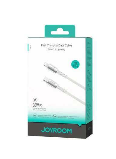 1.2m 30W Cutting-Edge Series Fast Charging Data Cable Type-C to Lightning S-A51 - Light Gray