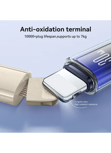 1.2m 30W Crystal-Clear Series 3A Fast Charging Data Cable (Type-C to Lightning) S-A42 - Black