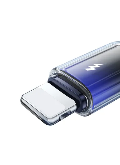 1.2m Crystal-Clear Series 3A Fast Charging Data Cable (USB-A to Lightning) S-A42 - Black