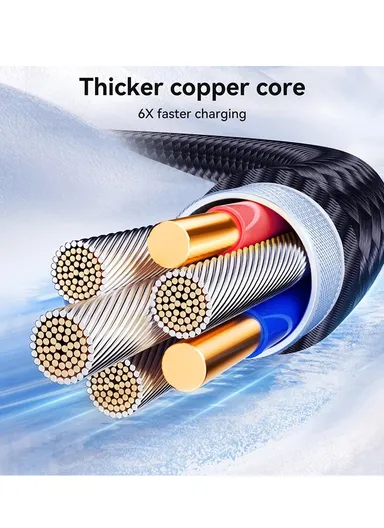 1.2m Crystal-Clear Series 3A Fast Charging Data Cable (USB-A to Lightning) S-A42 - Black