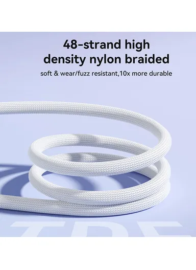 1.2m Crystal-Clear Series 3A Fast Charging Data Cable (USB-A to Lightning) S-A42 - White