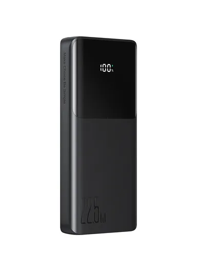 10000mAh 22.5W Digital Display Fast Charging Power Bank With Dual Cables Type-C + Lightning iPhone JR-PBF19 - Black