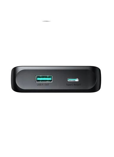 10000mAh 22.5W Digital Display Fast Charging Power Bank With Dual Cables Type-C + Lightning iPhone JR-PBF19 - Black