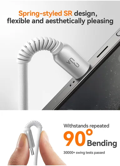 1.2m 60W Cutting-Edge Series Fast Charging Data Cable USB-A to Type-C S-A51 - Light Gray