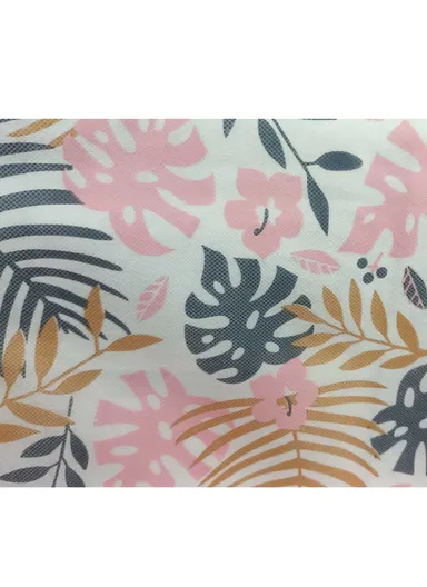 4-Section Non-Woven Fabric Cloth Boxes Cabinet with 2 Hanging Rails, Multi-Use Large Space Dustproof Boxes Cabinet (W168 x D45 x H170)cm - Leaves Patterns Style