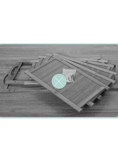 5 Layer Brown Free-Installation Folding Wood Shoe Rack