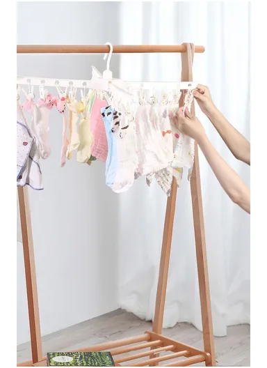 3-Rack Foldable Cylinder Shape Towel Drying Rack, Multi-Use Octopus Leg Clothes Drying Rack (W68.5 x H170)cm - White