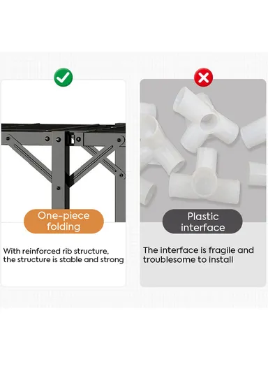 Heavy-Duty Portable Folding Wardrobe with 25mm Steel Frame ZD150 - Style A