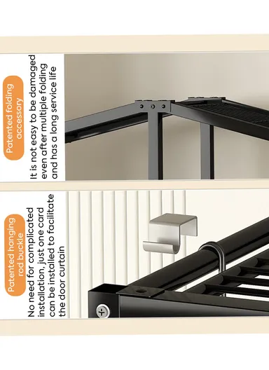 Heavy-Duty Portable Folding Wardrobe with 25mm Steel Frame ZD150 - Style A