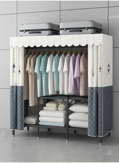 Heavy-Duty Portable Folding Wardrobe with 25mm Steel Frame ZD150 - Style B