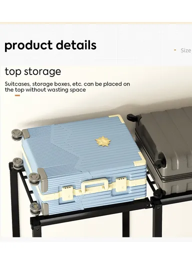 Heavy-Duty Portable Folding Wardrobe with 25mm Steel Frame ZD150 - Style B
