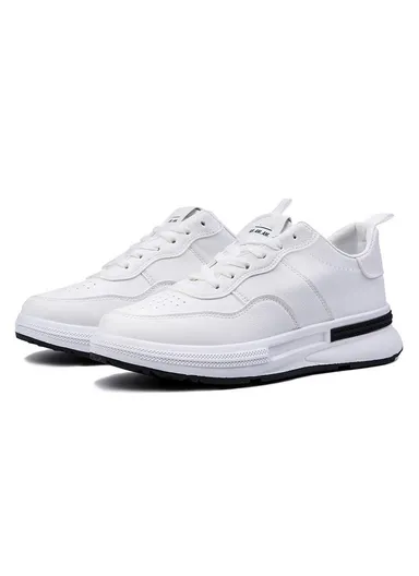 Men's Round-Toe Breathable Casual Sneaker CSM-252 - White
