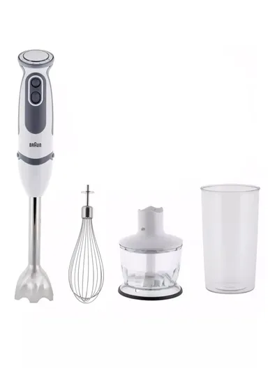 Hand Blender 400W 21 Speeds Stainless Steel Blade 1.2m Cord Premium White/Grey – 279999