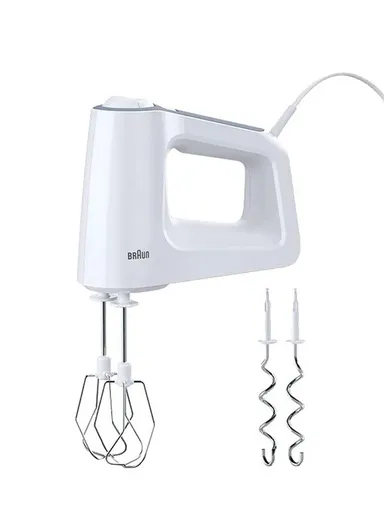 Hand Mixer 500W SmartMix Soft Grip Handle 1.25m Cord White/Grey – 284266
