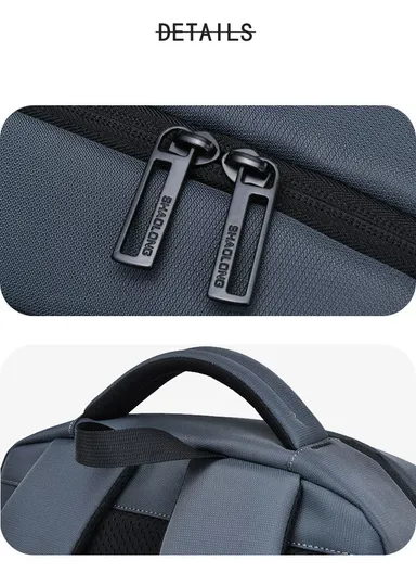 15.6" Water-Resistant Laptop Backpack Multi-Functional Travel Bag with Trolley Sleeve &amp; USB Port EF42 - Grey