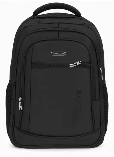 15.6" Water-Resistant Multi-Pocket Laptop Backpack Versatile Travel Bag 4422-1 - Black