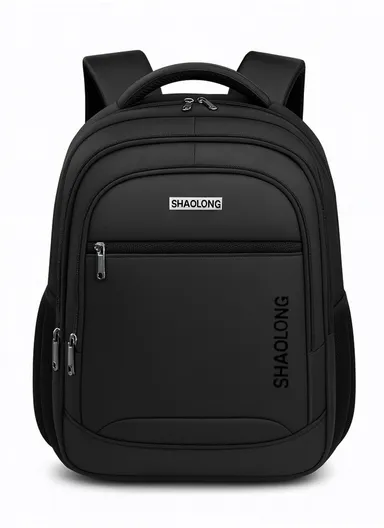 15.6" Water-Resistant Multi-Pocket Laptop Backpack Versatile Travel Bag 4422-4 - Black