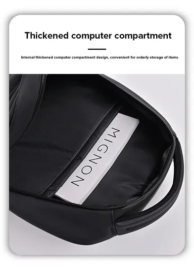 15.6" Water-Resistant Multi-Pocket Laptop Backpack Versatile Travel Bag 4422-4 - Black