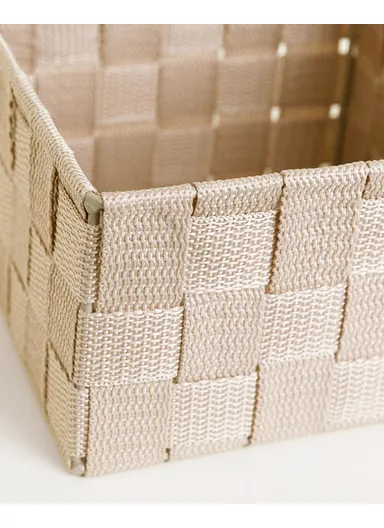 Shine Basket 17.5x17.5x10.5 cm Beige