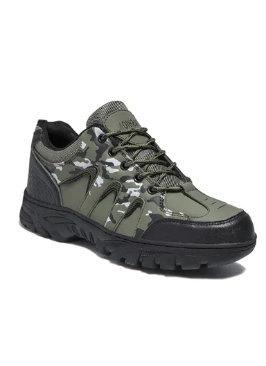 Men's Outdoor Activity Anti-Slip Hiking Shoes CSM-219 - Army Green