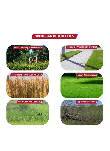 Brush Cutter Lightweight 2-Stroke Garden Trimmer with J Handle &amp; Safety Features BC520F