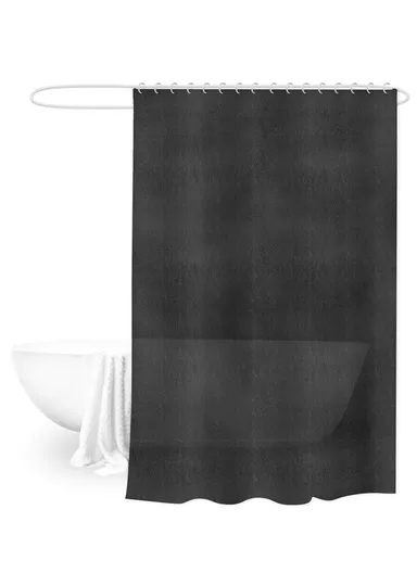 180x180cm EVA+PE 3D Leaf Pattern Shower Curtain For Bathrooms - Black