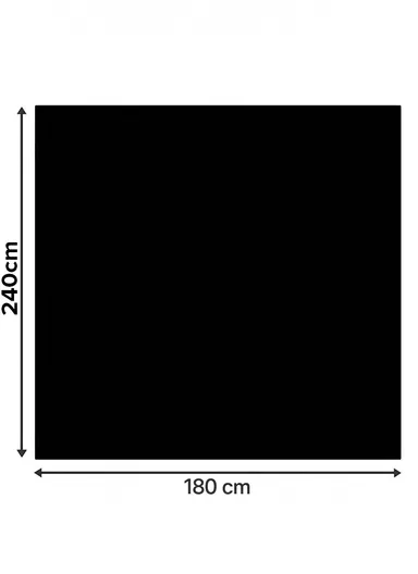Waterproof &amp; Easy To Wash PEVA Tablecloth For Dining Table (L180 x W240)cm- Black