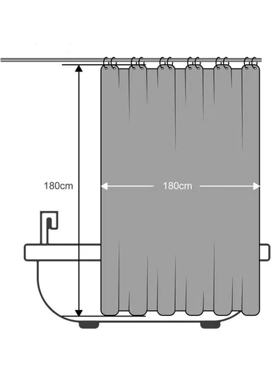 4Pcs Bathroom Set With Hooks, Shower Curtain, Toilet Rugs &amp; Bath Mat - Style 8