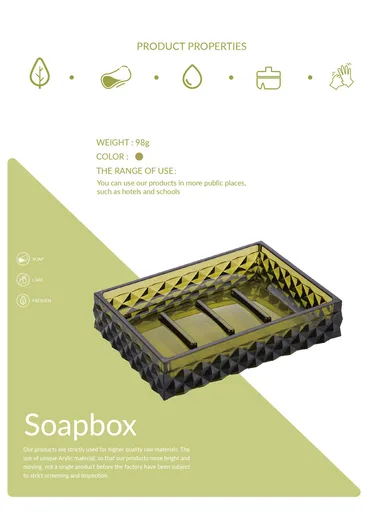 5 Pcs Acrylic Luxurious Bathroom Accessories Set JS5001 - Transparent