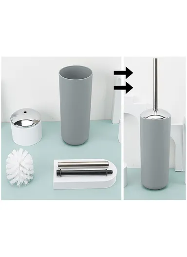 6 Pcs ABS Luxurious Bathroom Accessories Set 7006 - White