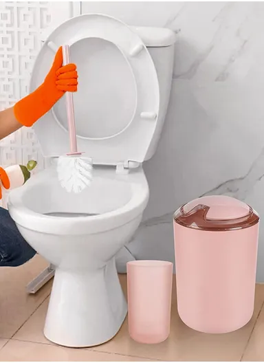 6 Pcs ABS Luxurious Bathroom Accessories Set 7006 - White