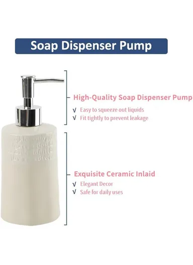 4Pcs Countertop Organizing Resin Bathroom Accessories Set JS185684 - Beige