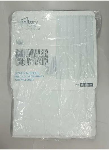 180x180cm EVA+PE 3D Leaf Pattern Shower Curtain For Bathrooms - White