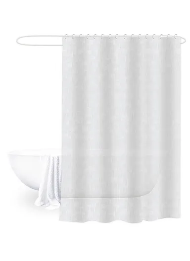 180x180cm EVA+PE 3D Leaf Pattern Shower Curtain For Bathrooms - Transparent