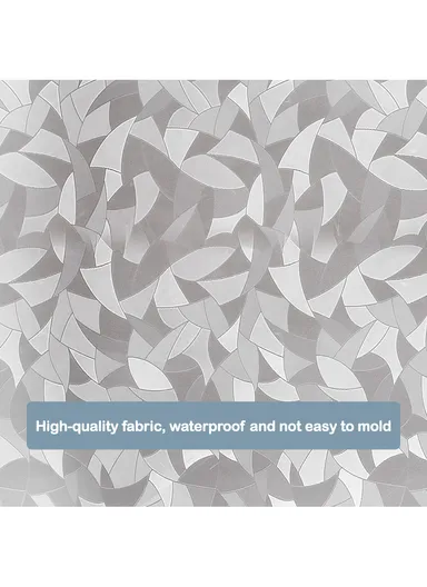 180x180cm EVA+PE 3D Leaf Pattern Shower Curtain For Bathrooms - Transparent