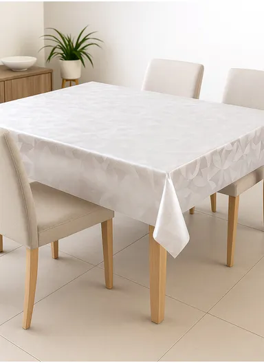 Waterproof &amp; Easy To Wash PEVA Tablecloth For Dining Table (L140 x W180)cm- Transparent 