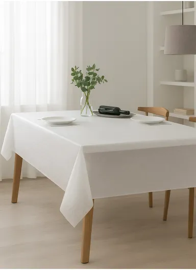 Waterproof &amp; Easy To Wash PEVA Tablecloth For Dining Table (L140 x W180)cm- Transparent