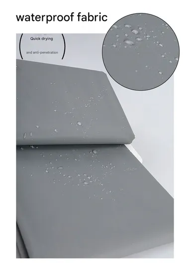 180x180cm EVA+PE Shower Curtain with Scalloped White Top For Bathrooms - Beige