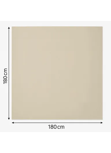 Waterproof &amp; Easy To Wash PEVA Tablecloth For Dining Table (L180 x W180)cm- Beige