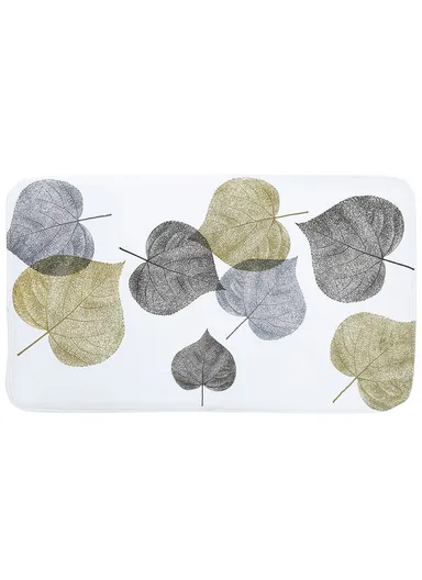 4Pcs Bathroom Set With Hooks, Shower Curtain, Toilet Rugs &amp; Bath Mat - Style 6