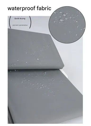 180x180cm EVA+PE 3D Leaf Pattern Shower Curtain For Bathrooms - Grey &amp; White