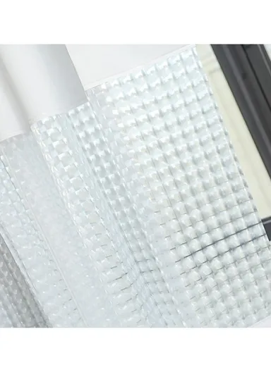 180x200cm EVA+PE 3D Leaf Pattern Shower Curtain For Bathrooms - Grey