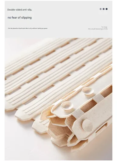 69x40cm Rubber Bath Shower Mat Anti-slip Drainage Floor Bathroom Stall Rug With Drain Hole - Grey