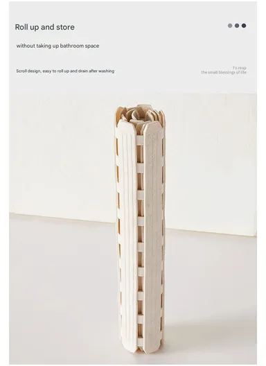 69x40cm Rubber Bath Shower Mat Anti-slip Drainage Floor Bathroom Stall Rug With Drain Hole - Grey