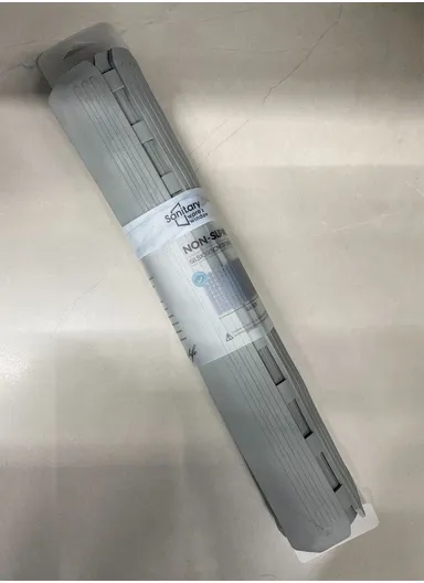 69x40cm Rubber Bath Shower Mat Anti-slip Drainage Floor Bathroom Stall Rug With Drain Hole - Grey