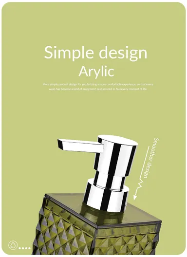 5 Pcs Acrylic Luxurious Bathroom Accessories Set JS5001 - Aqua Blue