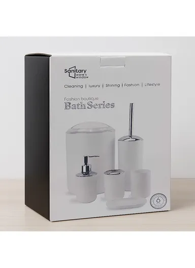 6 Pcs ABS Luxurious Bathroom Accessories Set JS-8033 - Succulent